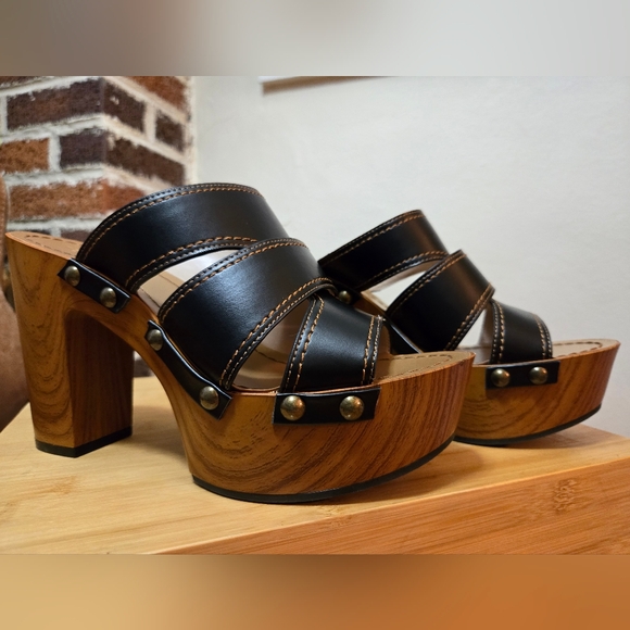 BCBGeneration Zadie Wedge Mule Black 9M - Picture 2 of 14